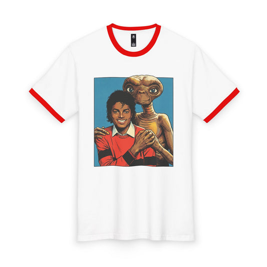 MJ & ET Red Ringer Tee